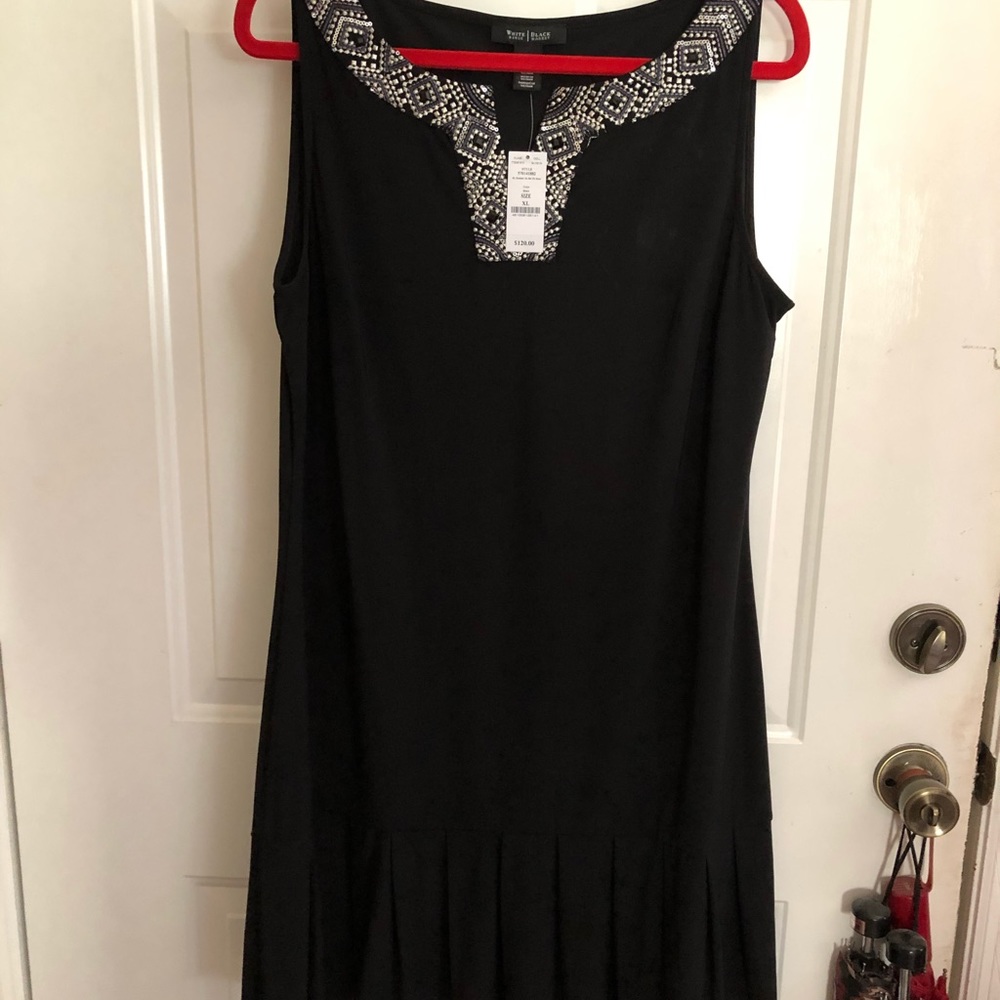 White House Black Market Black dress XL NWT